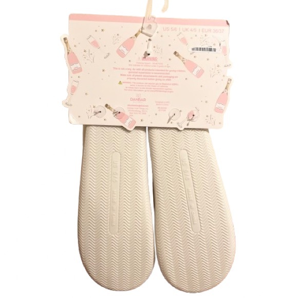 NWT- Champagne Slippers with Matching Plush Headband - Picture 7 of 7